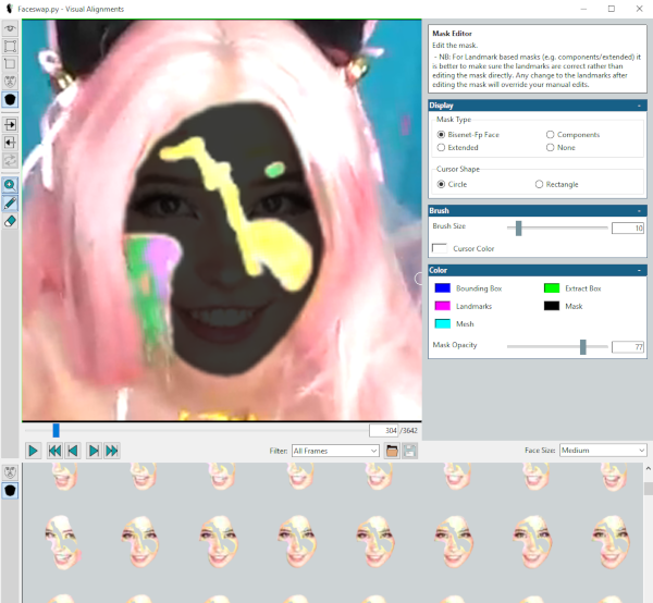 During manual mask editing (not exact frame match, but enough to demonstrate, I think)